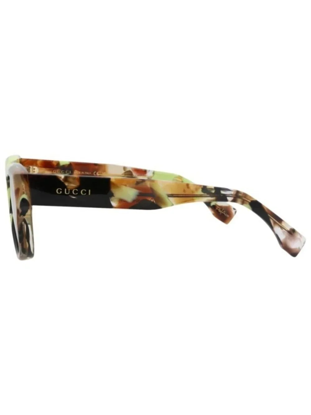New Gucci Mens Square/Rectangle Havana Havana Brown Fashion Designer Sunglasses